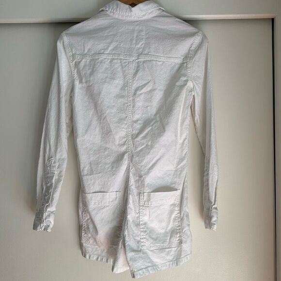 Frank & Eileen Ireland White Flax Linen Long Sleeve Casual Romper Playsuit XXS - Picture 6 of 6